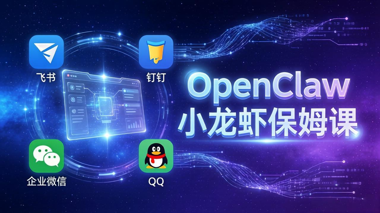 OpenClaw小龙虾保姆课： Windows/macOS/Linux/Docker全系统安装，飞书+钉钉+企业微信+QQ 全接入-铜臭网