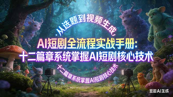 AI 短剧全流程实战手册：从选题到视频生成，十二篇章系统掌握 AI 短剧核心技术-铜臭网