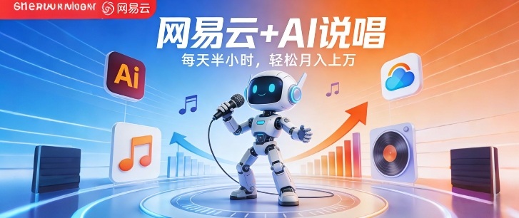网易云+AI说唱，每天半小时，AI内容创作+流量变现，轻松月入1W-铜臭网