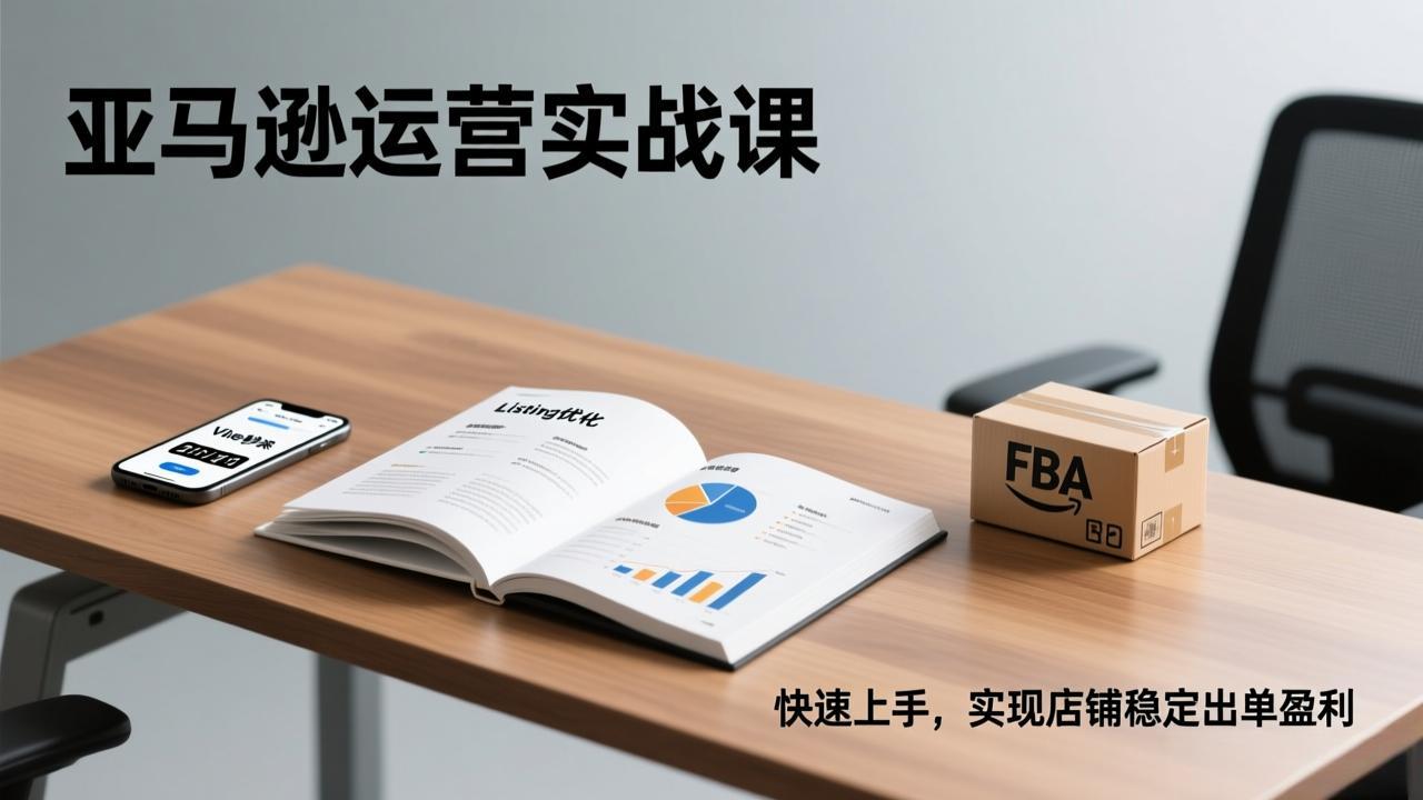 亚马逊运营实战课，Listing优化、Vine秒杀、FBA发货，快速上手，实现店铺稳定出单盈利-铜臭网