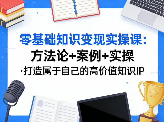 零基础知识变现实操课，方法论+案例+实操，打造属于自己的高价值知识IP-铜臭网
