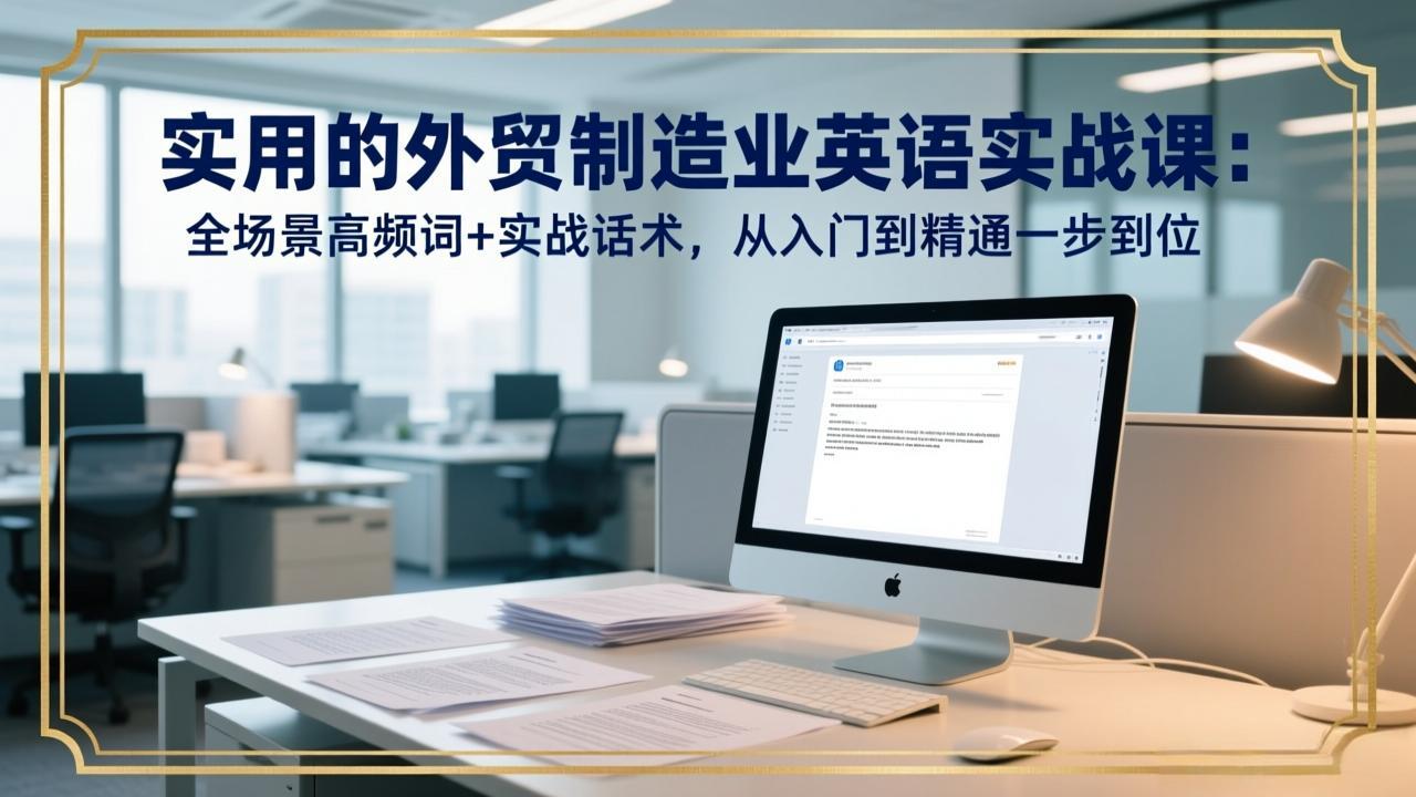 实用的外贸制造业英语实战课：全场景高频词+实战话术，从入门到精通一步到位-铜臭网