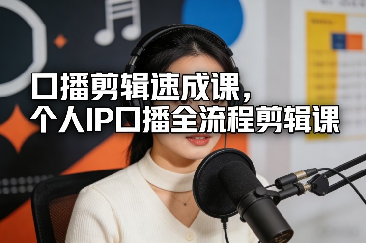 口播剪辑速成课，个人IP口播全流程剪辑课-铜臭网