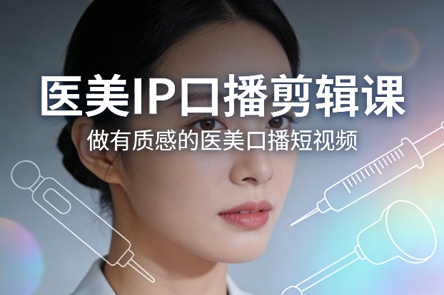 医美IP口播剪辑课,做有质感的医美口播短视频-铜臭网