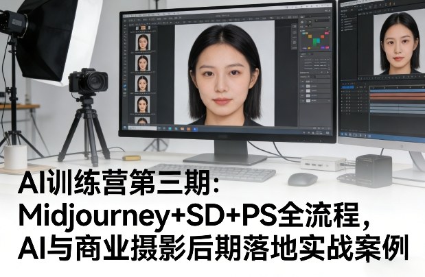 AI训练营第三期：Midjourney+SD+PS全流程，AI与商业摄影后期落地实战案例-铜臭网