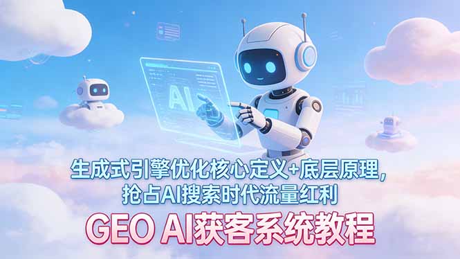 GEO AI获客系统教程:生成式引擎优化核心定义+底层原理,抢占AI搜索时代流量红利-铜臭网