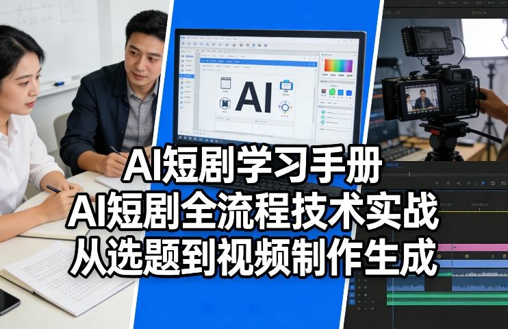 AI短剧学习手册，AI短剧全流程技术实战，从选题到视频制作生成-铜臭网