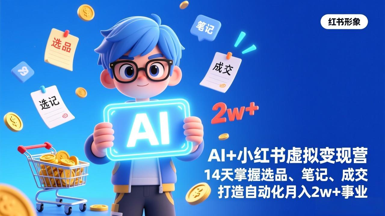 AI+小红书虚拟变现营(完结-铜臭网