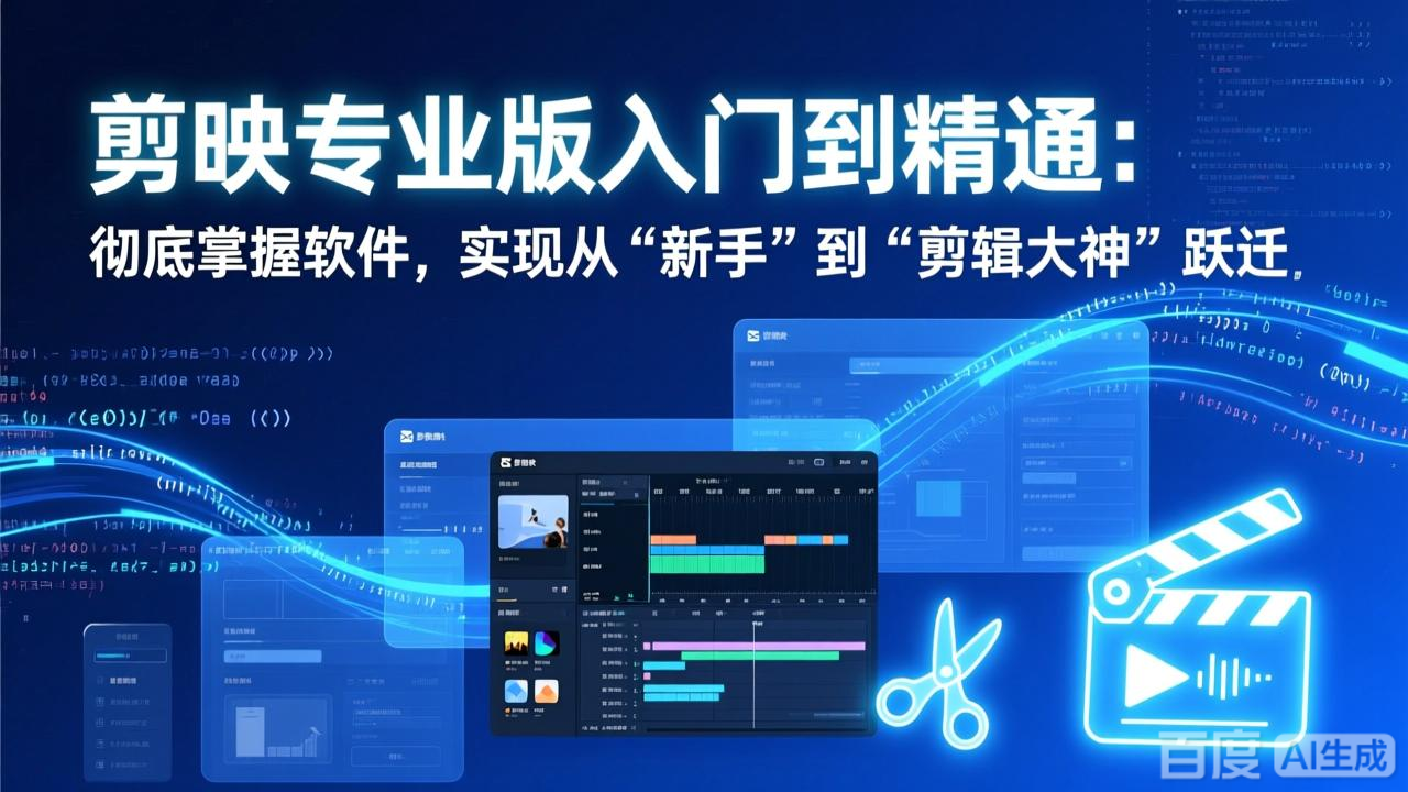 剪映专业版入门到精通：彻底掌握软件，实现从“新手”到“剪辑大神”跃迁-铜臭网