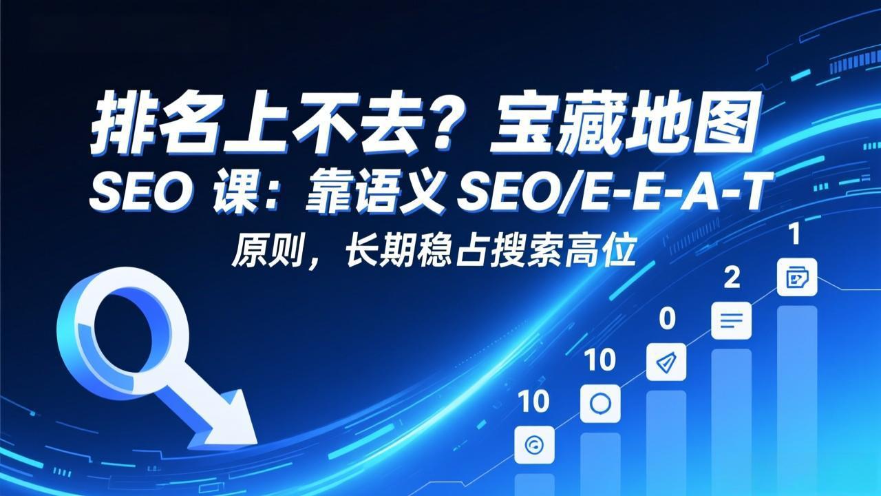 排名上不去？宝藏地图 SEO 课：靠语义 SEO+E-E-A-T 原则，长期稳占搜索高位-铜臭网