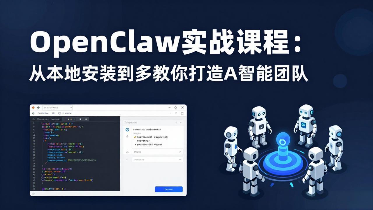 OpenClaw实战课程：从本地安装到多Agent协同，手把手教你打造AI智能团队-铜臭网