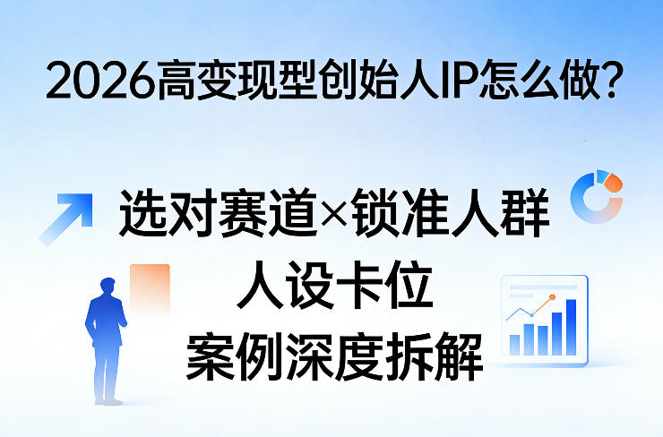 2026高变现型创始人IP怎么做?选对赛道×锁准人群×人设卡位×案例深度拆解-铜臭网