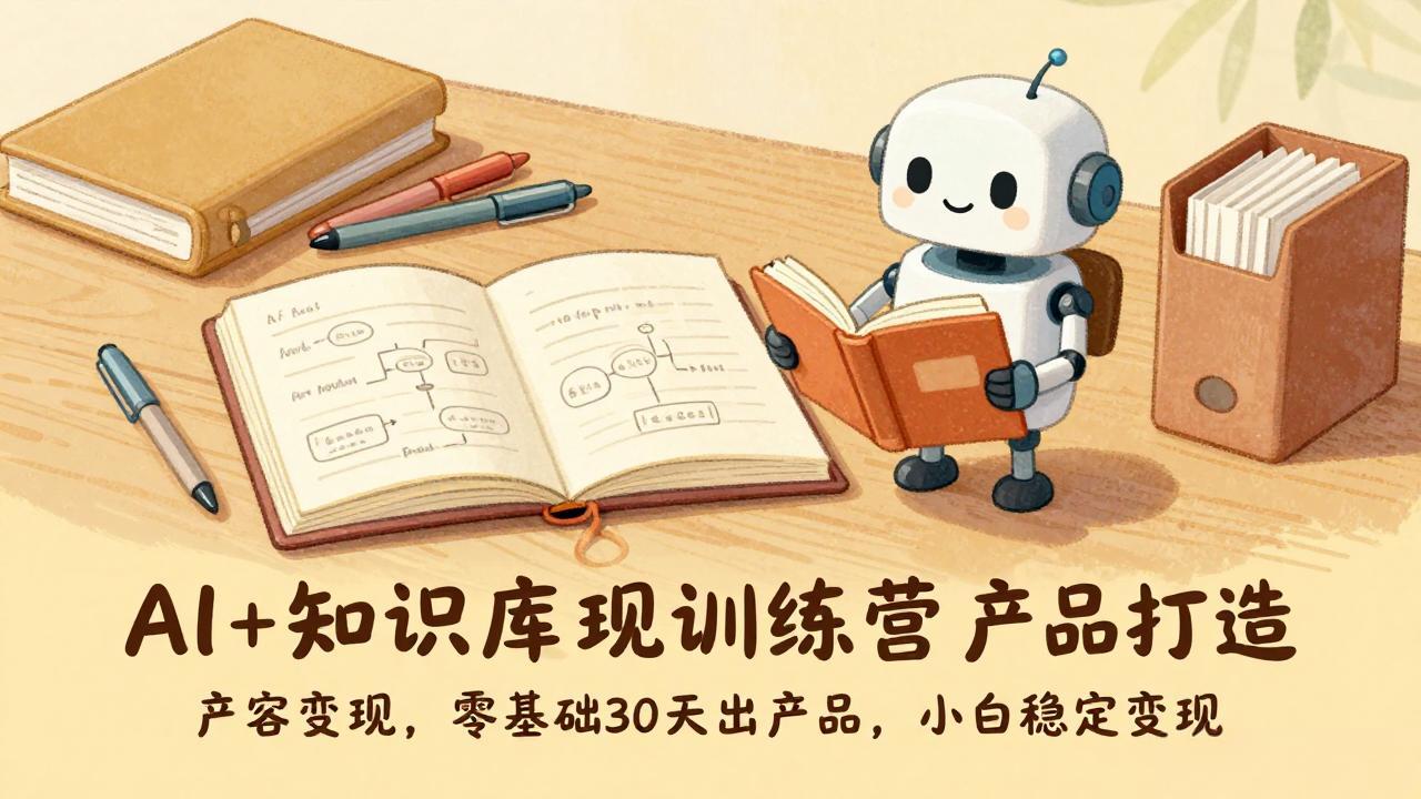 AI+知识库变现训练营，产品打造、内容创作、全平台变现，零基础30天出产品，小白稳定变现-铜臭网