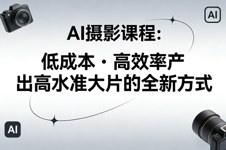 AI摄影课程，低成本高效率产出高水准大片的全新方式-铜臭网