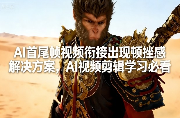 AI首尾帧视频衔接出现顿挫感解决方案,AI视频剪辑学习必看-铜臭网