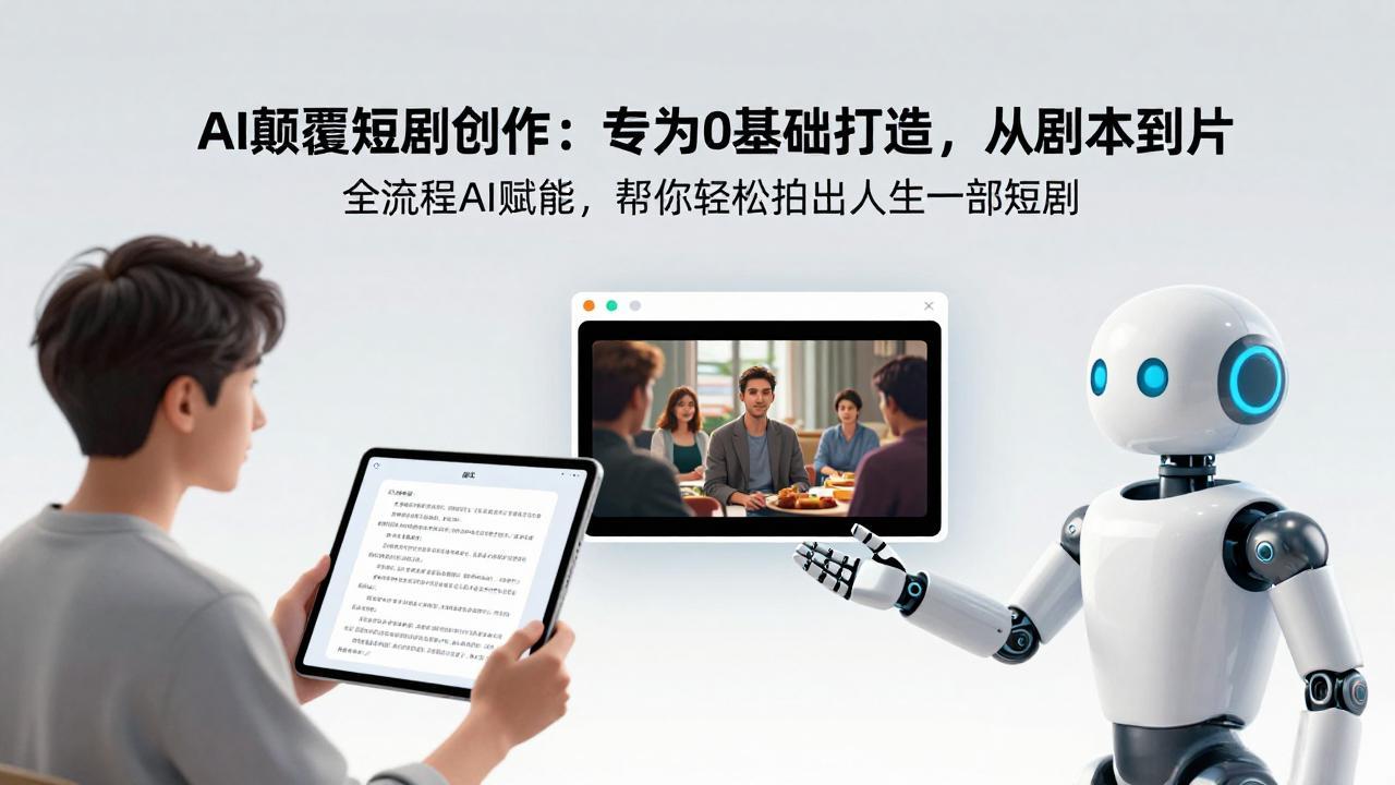 AI颠覆短剧创作：专为0基础打造，从剧本到成片全流程AI赋能，帮你轻松拍出人生第一部短剧-铜臭网