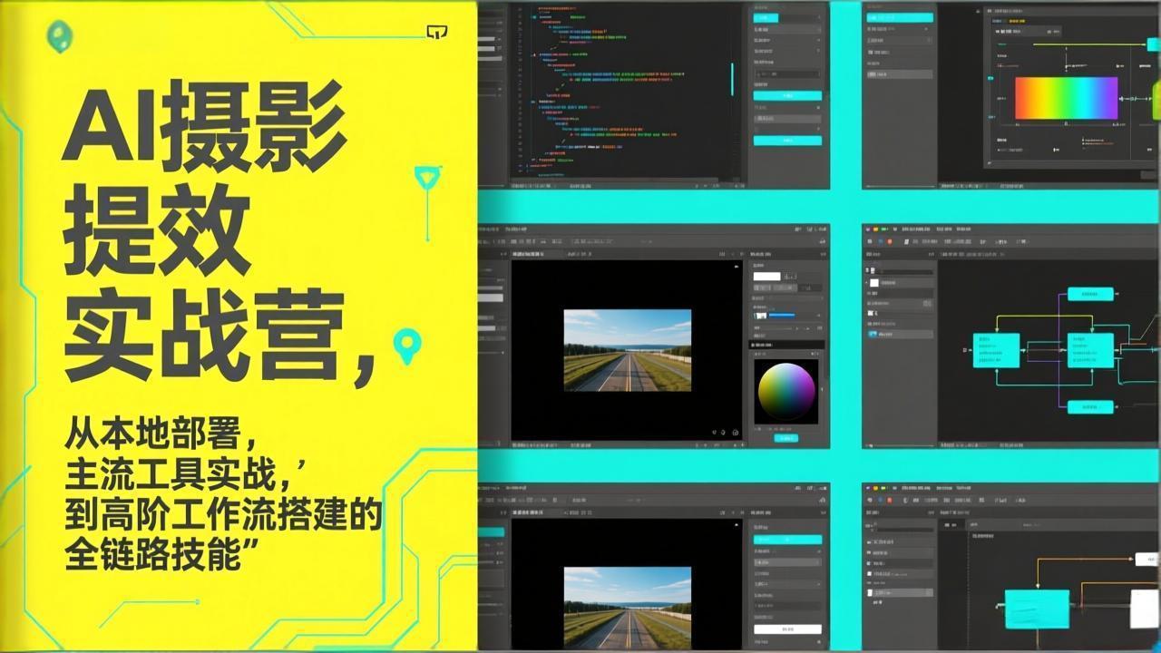 AI+摄影提效实战营,从本地部署,主流工具实战,到高阶工作流搭建的全链路技能-铜臭网