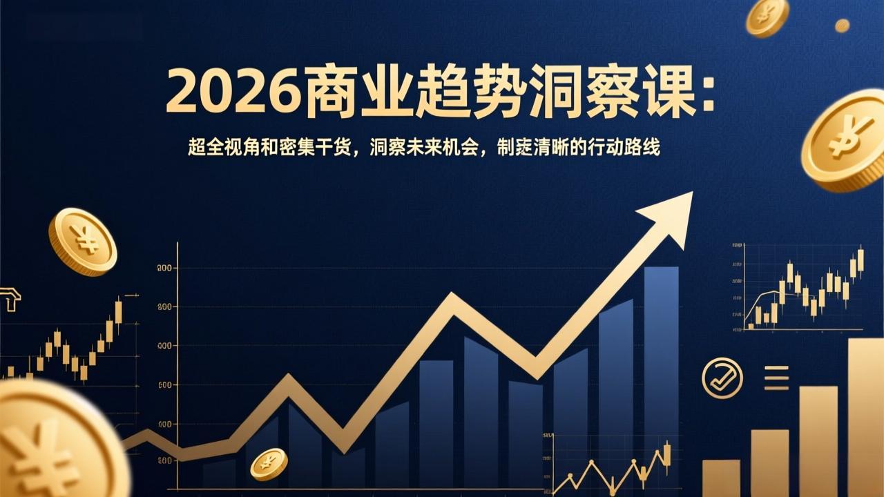 2026商业趋势洞察课：超全视角和密集干货，洞察未来机会，制定清晰的行动路线-铜臭网