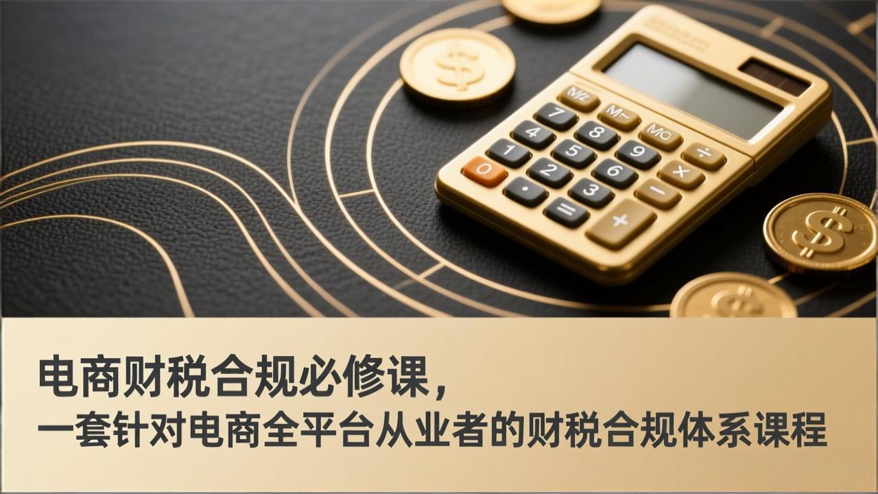 电商财税合规必修课，是一套针对电商全平台从业者的财税合规体系课程-铜臭网