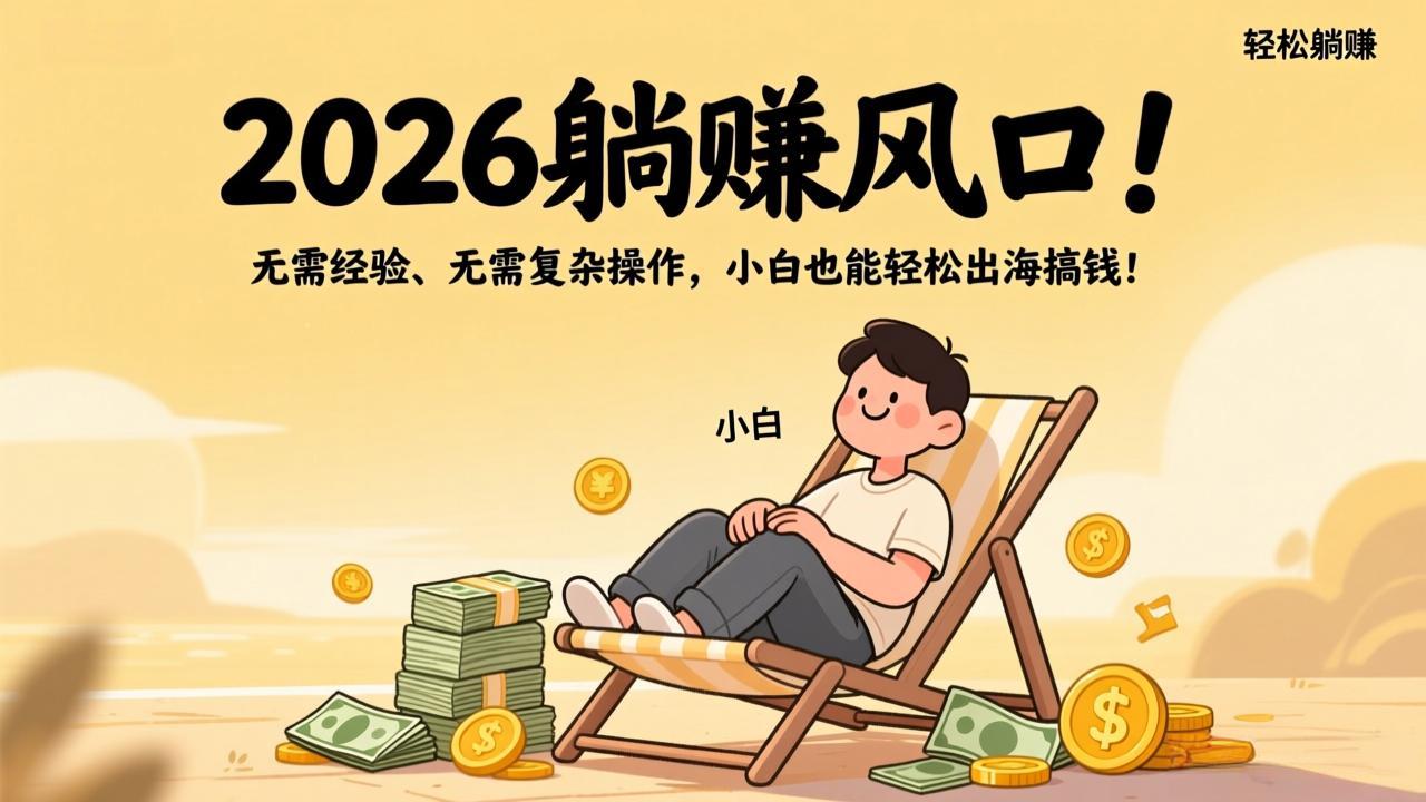 2026躺赚风口！无需经验、无需复杂操作，小白也能轻松出海搞钱！-铜臭网