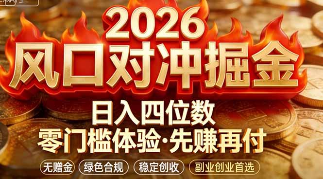 2026美金对冲套利，无赠金对冲策略保驾护航，低门槛易上手实操。单人单日收益2000+-铜臭网