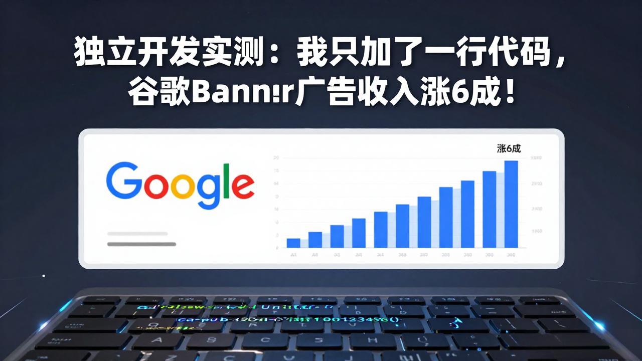 付费文章：独立开发实测：我只加了一行代码，谷歌Banner广告收入涨6成！-铜臭网