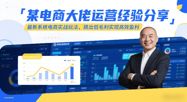 某电商大佬运营经验分享，最新系统电商实战玩法，跳出低毛利实现高效盈利-铜臭网