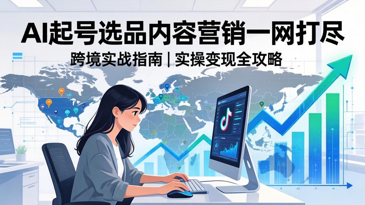 2026 TikTok 跨境AI实操：从零基础到变现全流程，AI起号选品内容营销一网打尽-铜臭网
