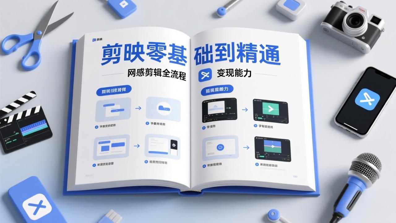 剪映零基础也能快速上手，从入门到精通掌握网感剪辑全流程，掌握能直接变现的剪辑能力-铜臭网