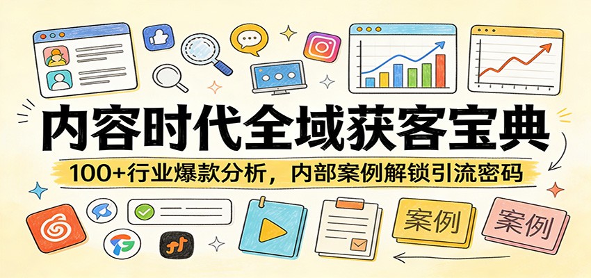 内容时代全域获客宝典：100+行业爆款分析，内部案例解锁引流密码-铜臭网