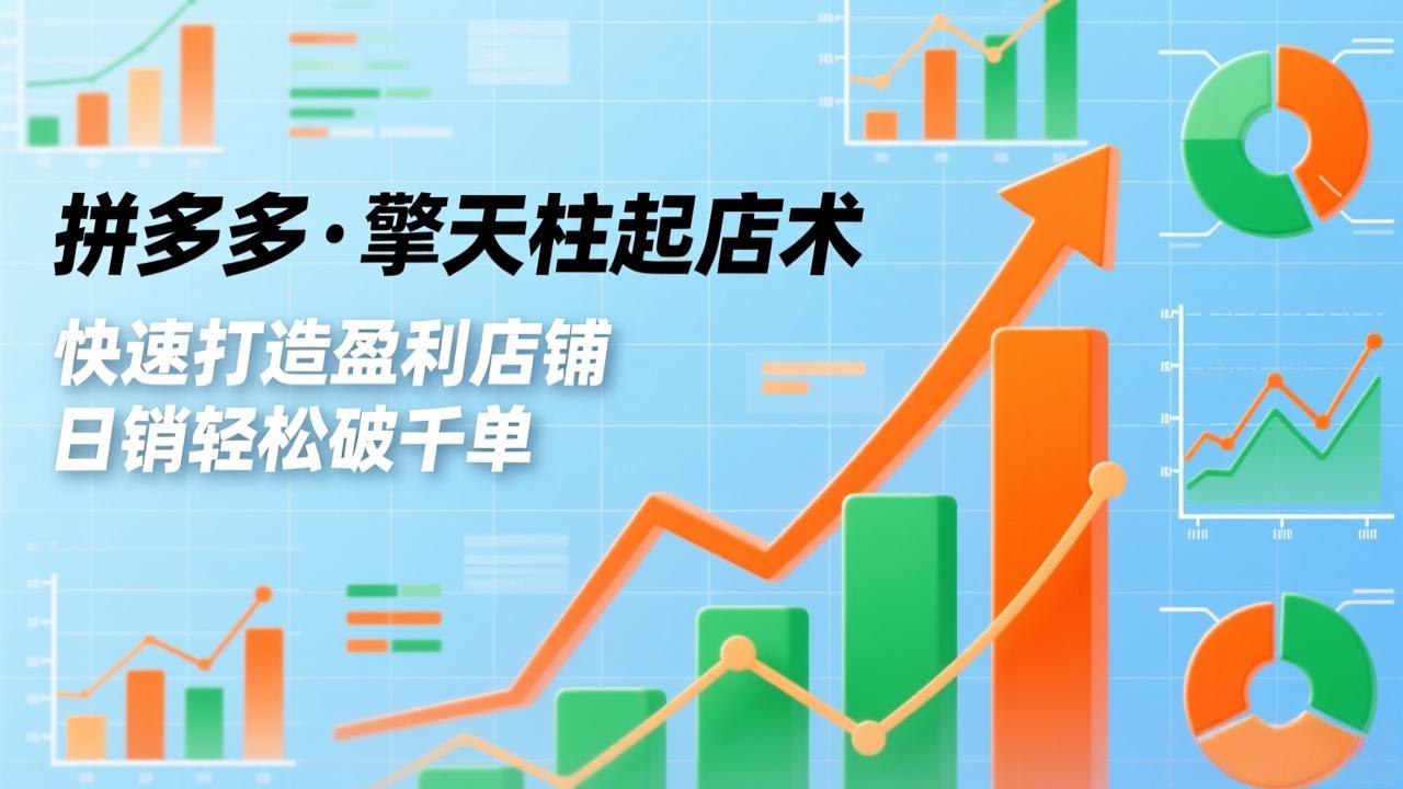 拼多多·擎天柱起店术，爆流布局、利润起飞、不断流，快速打造盈利店铺，日销破千单(更新-铜臭网