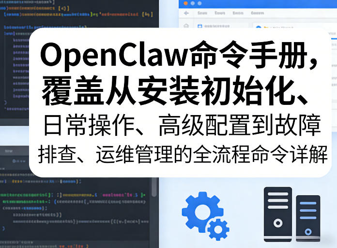 OpenClaw命令手册,覆盖从安装初始化、日常操作、高级配置到故障排查、运维管理的全流程命令详解-铜臭网