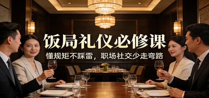 公众号收费文章：《饭局礼仪必修课：懂规矩不踩雷，职场社交少走弯路》-铜臭网