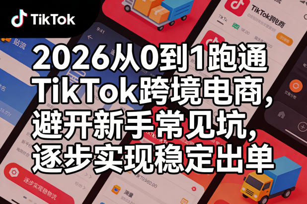 2026从0到1跑通TikTok跨境电商，避开新手常见坑，逐步实现稳定出单-铜臭网