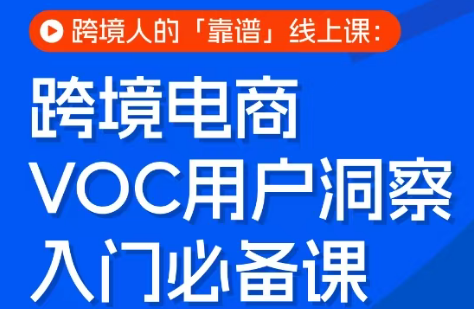 跨境电商VOC用户洞察入门必备课-铜臭网