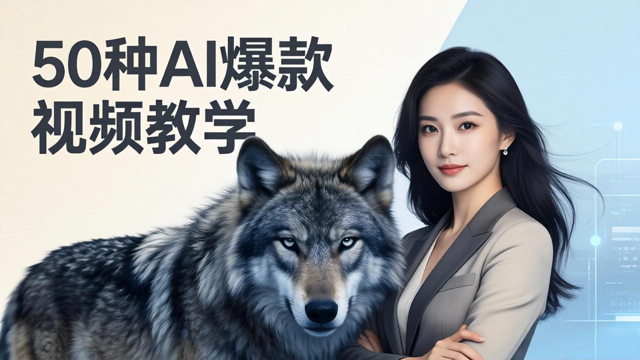 50种AI爆款视频教学：影视级古诗词+治愈萌宠+山海经蛟龙，高阶宝典商业落地-铜臭网