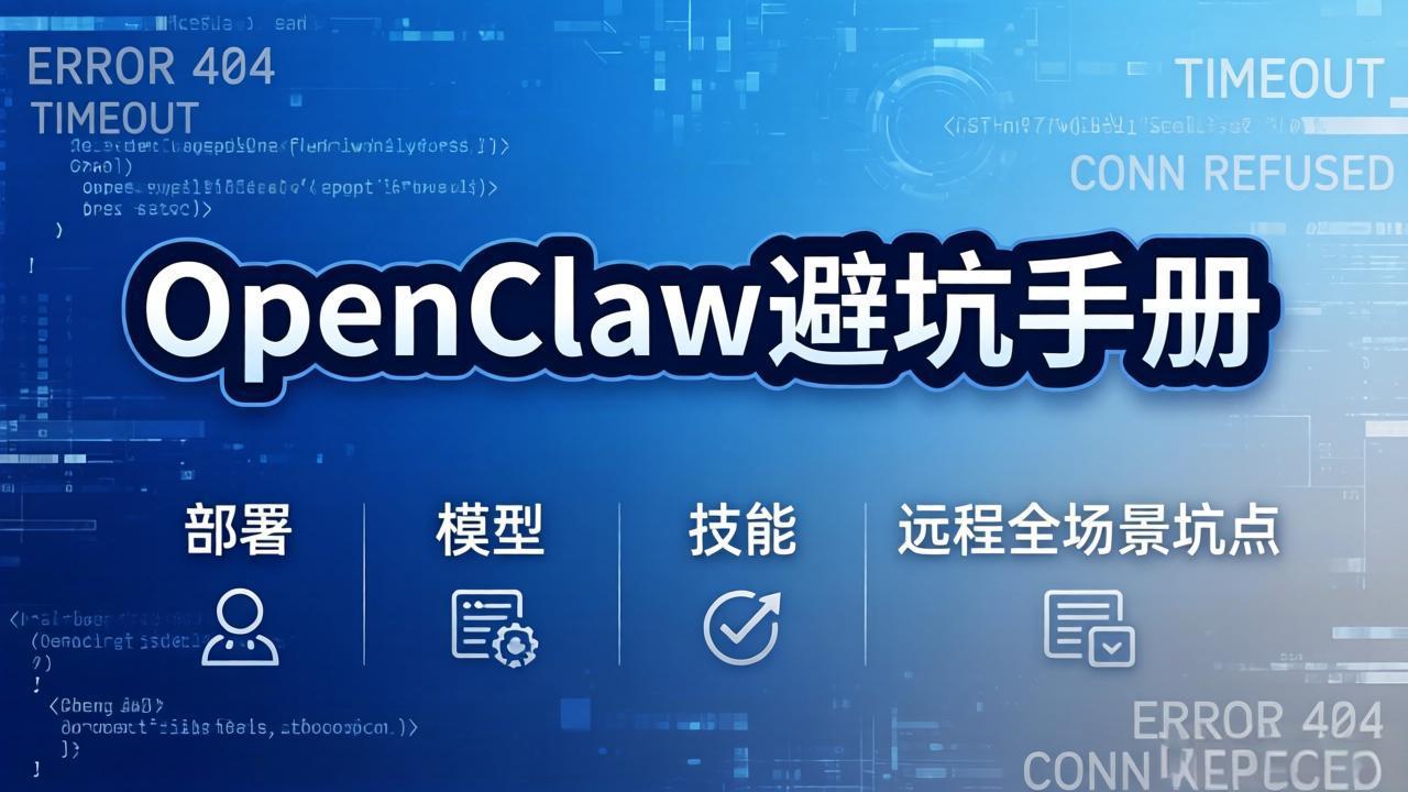 OpenClaw避坑手册：部署+模型+技能+远程全场景坑点，一次性给你说全，少走弯路-铜臭网
