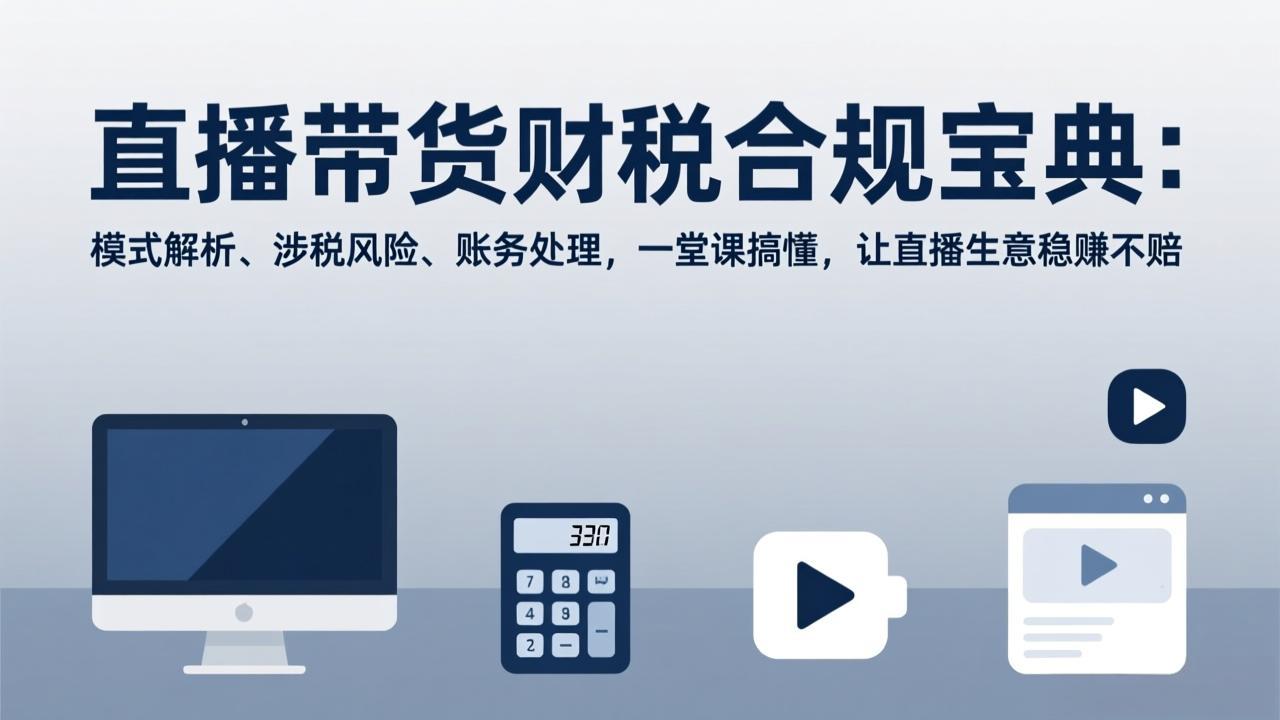 直播带货财税合规宝典：模式解析、涉税风险、账务处理，一堂课搞懂，让直播生意稳赚不赔-铜臭网