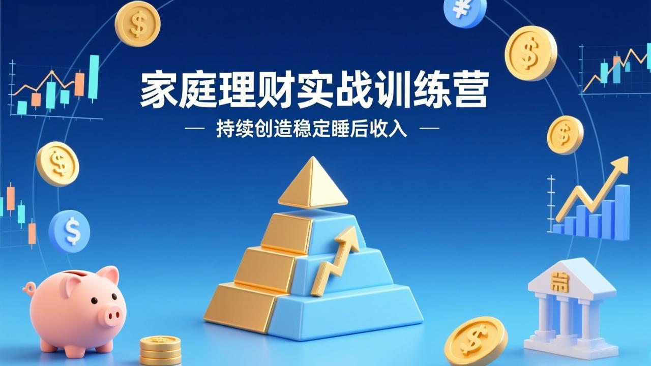 家庭理财实战训练营：从0到1建体系，三阶进阶层层递进，助你持续创造稳定睡后收入-铜臭网