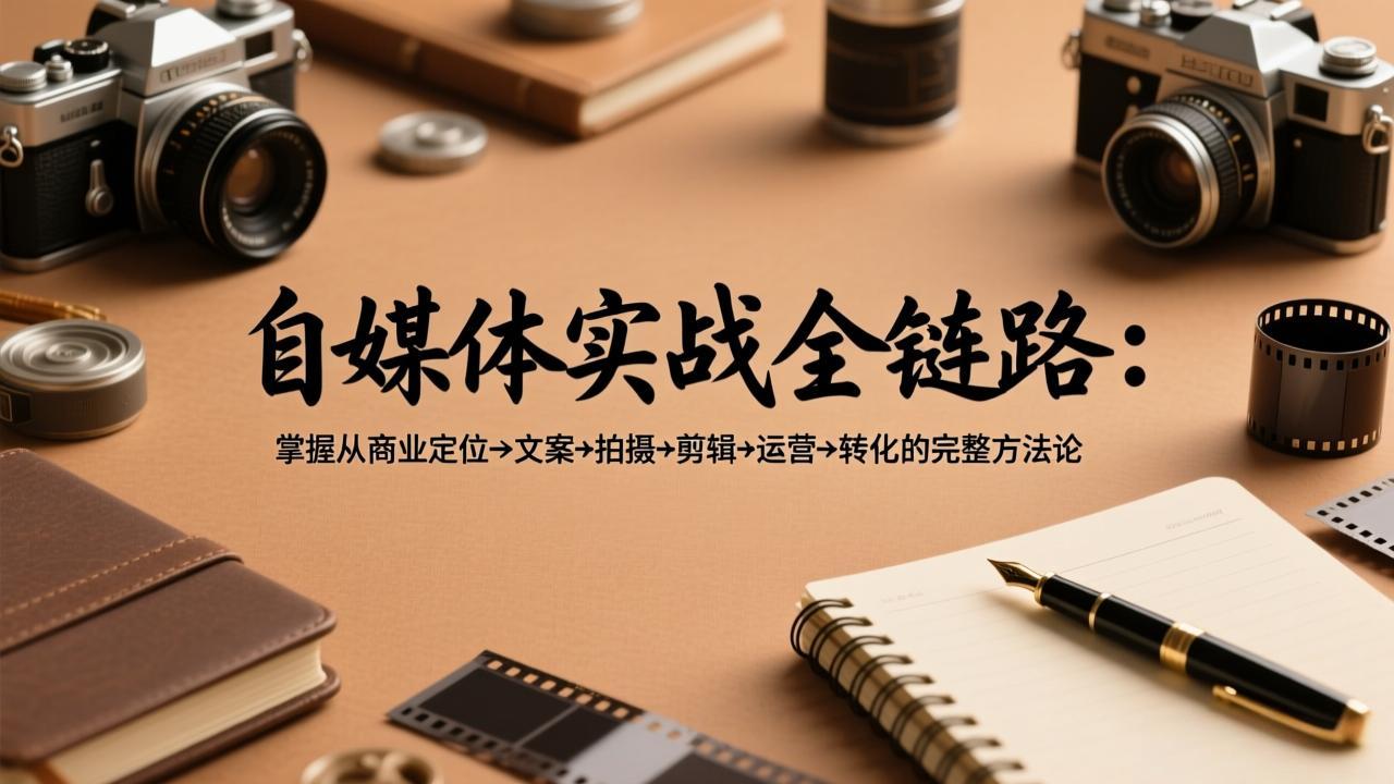 自媒体实战全链路：掌握从商业定位→文案→拍摄→剪辑→运营→转化的完整方法论-铜臭网