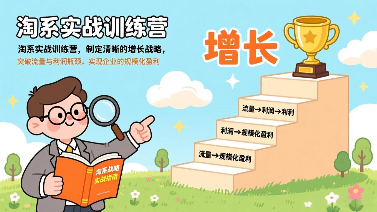 淘系实战训练营，制定清晰的增长战略，突破流量与利润瓶颈，实现企业的规模化盈利-铜臭网