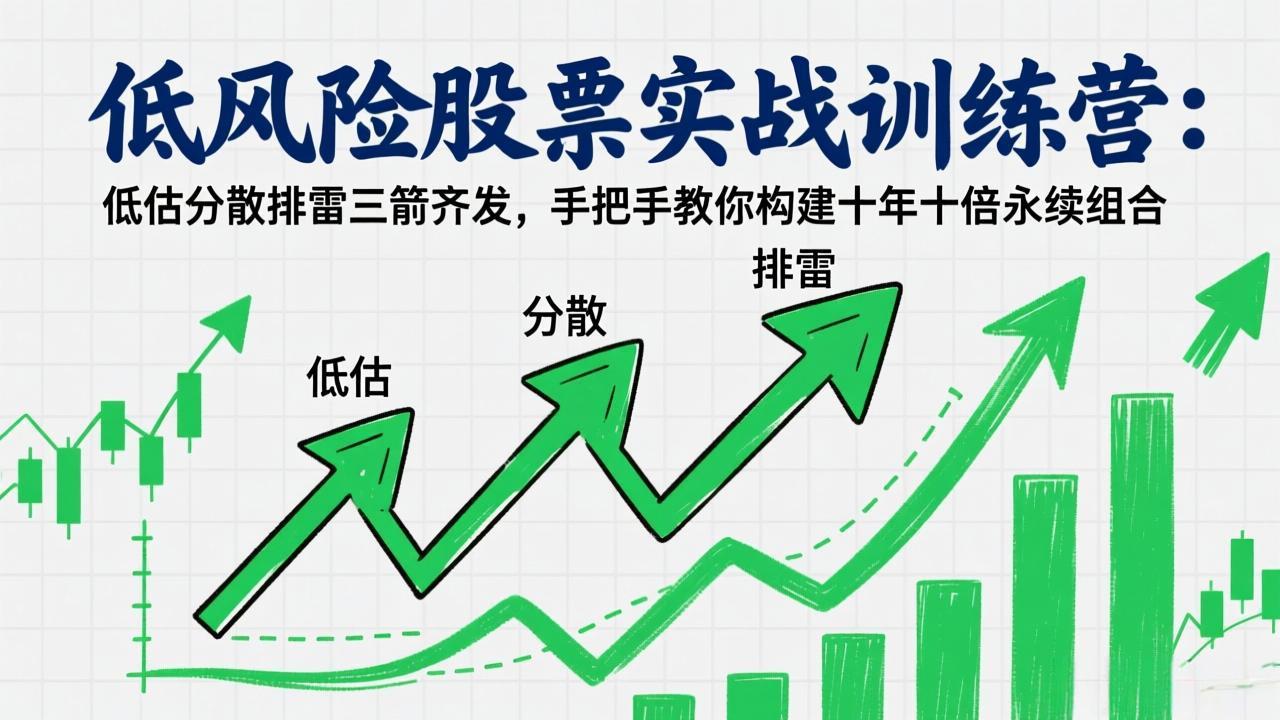 低风险股票实战训练营：低估分散排雷三箭齐发，手把手教你构建十年十倍永续组合-铜臭网