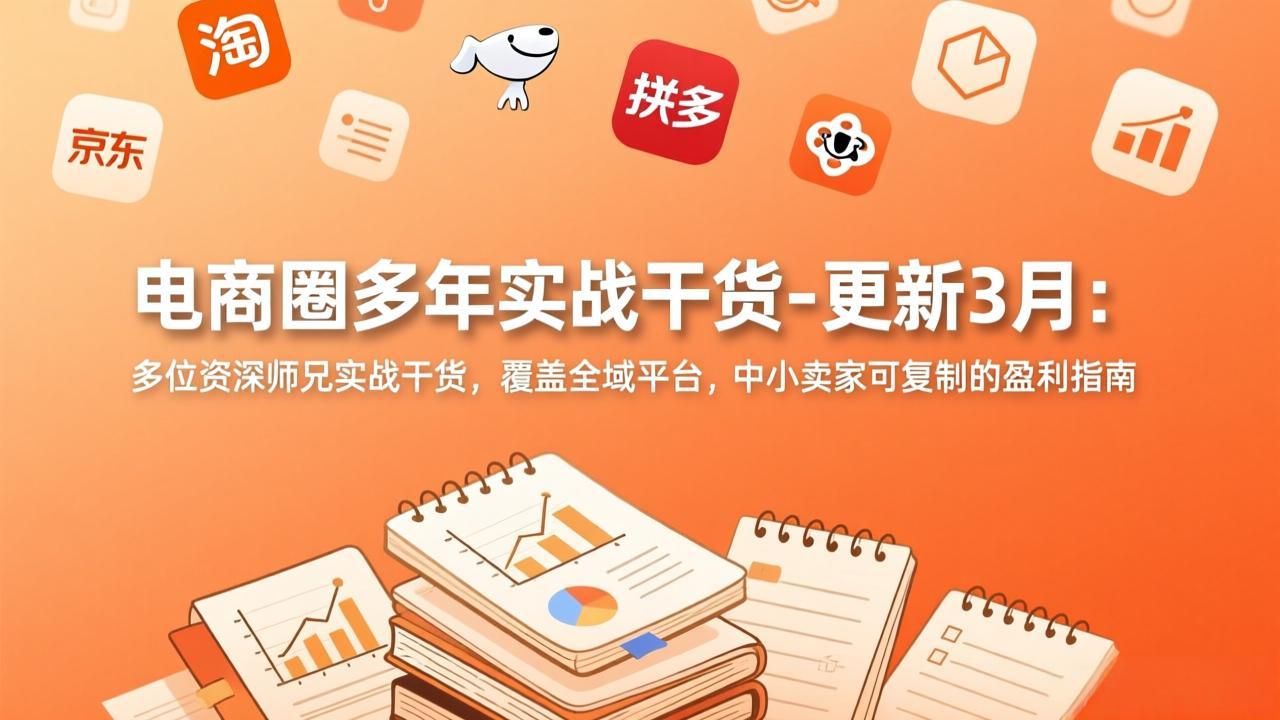 电商圈多年实战干货-更新3月：多位资深师兄实战干货，覆盖全域平台，中小卖家可复制的盈利指南-铜臭网