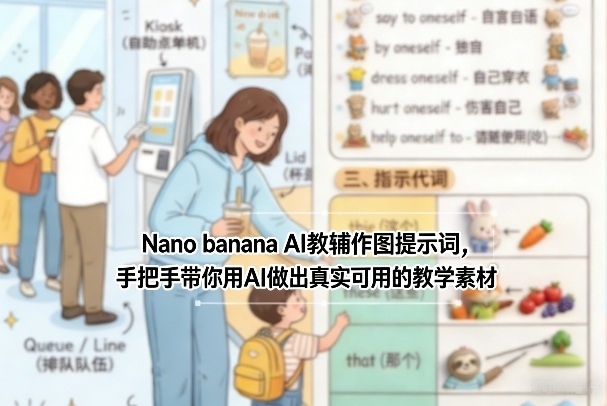 Nano banana AI教辅作图提示词，手把手带你用AI做出真实可用的教学素材-铜臭网