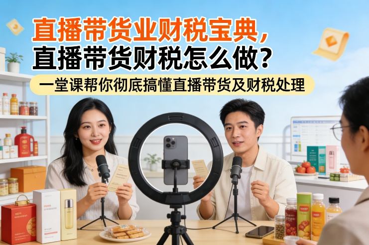 直播带货业财税宝典，直播带货财税怎么做？一堂课帮你彻底搞懂直播带货及财税处理-铜臭网
