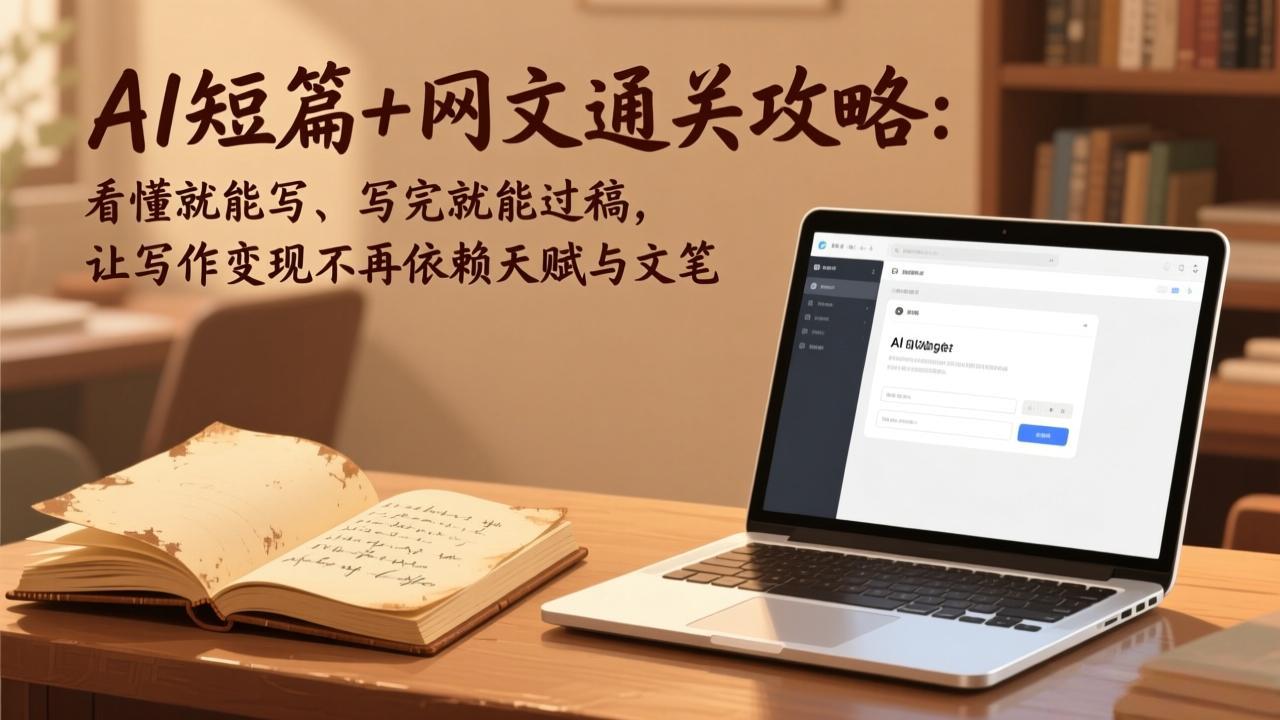 AI短篇+网文通关攻略:看懂就能写、写完就能过稿,让写作变现不再依赖天赋与文笔-铜臭网