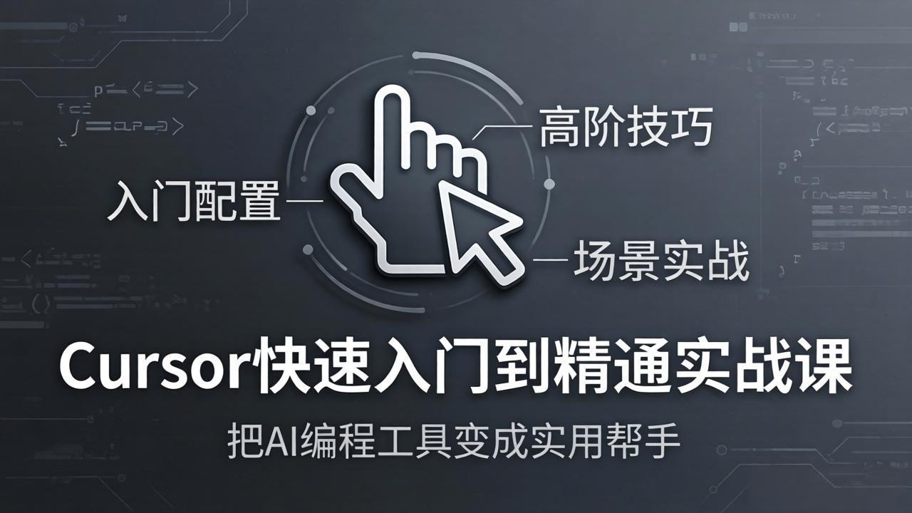 Cursor快速入门到精通实战课：入门配置+高阶技巧+场景实战，把AI编程工具变成实用帮手-铜臭网