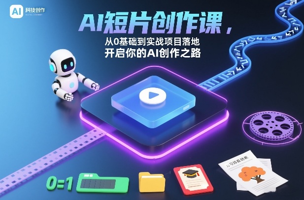 AI短片创作课，从0基础到实战项目落地，开启你的AI创作之路(更新)-铜臭网