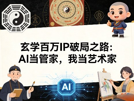 玄学百万IP破局之路：AI当管家，我当艺术家-铜臭网
