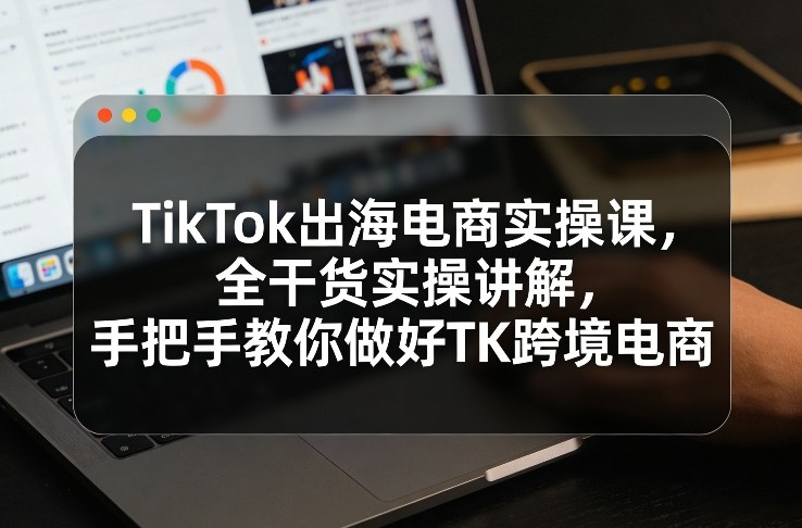 TikTok出海电商实操课，全干货实操讲解，手把手教你做好TK跨境电商-铜臭网